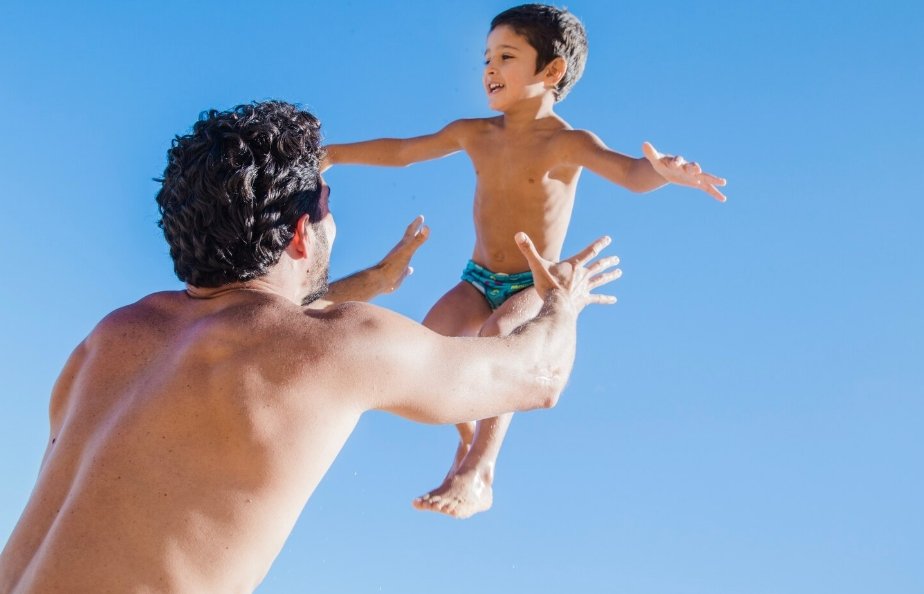 My father taught me to swim by walking away